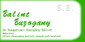 balint buzogany business card
