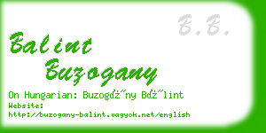 balint buzogany business card